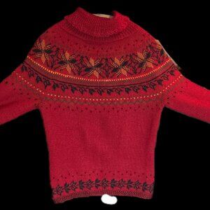 Handknit Dale of Norway Wool Sweater Size S